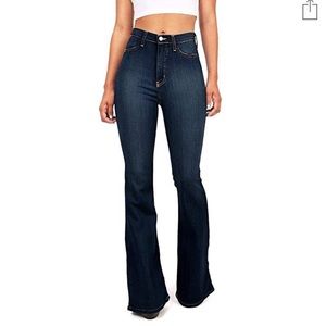 High waist bell bottom jeans